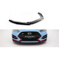 Maxton Design spoiler pod přední nárazník pro Hyundai Veloster N Mk2, černý lesklý plast ABS