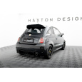 Maxton Design "Street Pro" difuzor zadního nárazníku pro Abarth 500 Mk1, plast ABS bez povrchové úpravy, s černou a červenou linkou