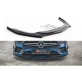 Maxton Design spoiler pod přední nárazník ver.2 pro Mercedes třída A W177 A35 AMG Aero, černý lesklý plast ABS