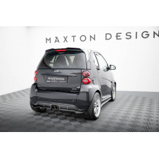 Maxton Design prodloužení spoileru pro Smart Fortwo C451 Facelift, černý lesklý plast ABS, Brabus