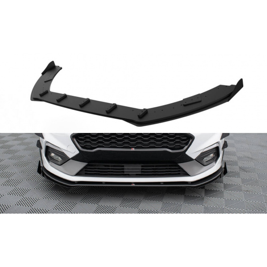 Maxton Design "Racing durability" spoiler pod přední nárazník s rohovými splittery pro Ford Fiesta ST Mk8, plast ABS bez povrchové úpravy