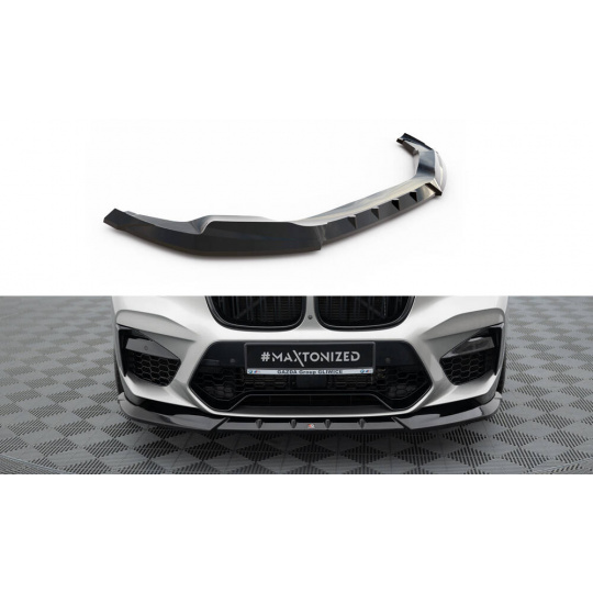 Maxton Design spoiler pod přední nárazník v.1 pro BMW X4 M F98, černý lesklý plast ABS