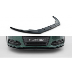 Maxton Design spoiler pod přední nárazník ver.1 pro Audi S6 C7, černý lesklý plast ABS