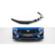 Maxton Design spoiler pod přední nárazník ver.2 pro Ford Mustang Mk7 GT, černý lesklý plast ABS