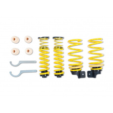 ST Suspensions výškově nastavitelný pružinový kit pro Audi A5 F53, F5P Benzin, Diesel, AWD, o výkonu 160-260 kW s průměrem př. tlumiče 48,5 mm, bez elektronických tlumičů