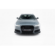 Maxton Design spoiler pod přední nárazník ver.3 pro Audi S6 C7 FL, černý lesklý plast ABS, Sedan / Avant