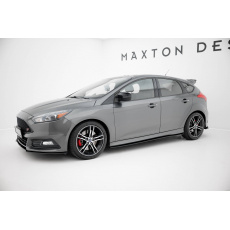 Maxton Design "Street Pro" difuzory pod boční prahy pro Ford Focus ST Mk3 Facelift, plast ABS bez povrchové úpravy, s černou linkou