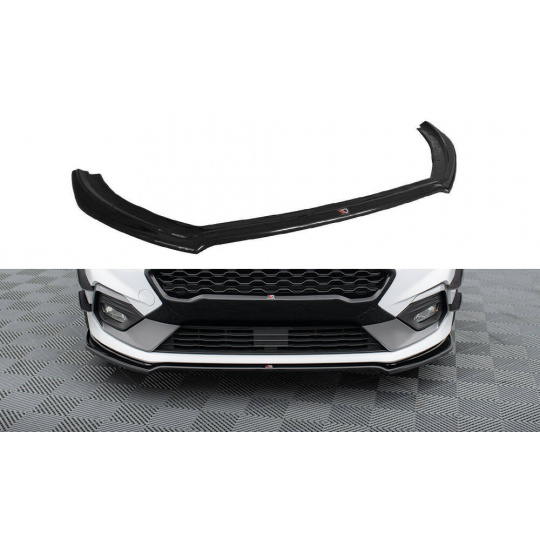 Maxton Design spoiler pod přední nárazník ver.1 pro Ford Fiesta, Fiesta ST Mk8, černý lesklý plast ABS