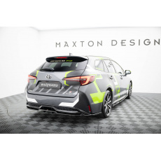 Maxton Design spoiler pod zadní nárazník s žebrováním pro Toyota Corolla XII GR Sports /Touring Sports, černý lesklý plast ABS