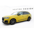 Maxton Design difuzory pod boční prahy pro Audi Q7 Mk2 S-Line Facelift, černý lesklý plast ABS