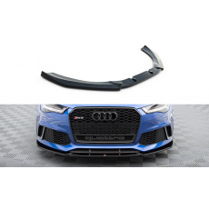 Maxton Design spoiler pod přední nárazník ver.4 pro Audi RS6 C7, černý lesklý plast ABS