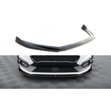 Maxton Design spoiler pod přední nárazník ver.4 pro Ford Fiesta ST Mk8, černý lesklý plast ABS