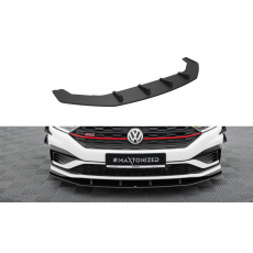 Maxton Design "Street Pro" spoiler pod přední nárazník pro Volkswagen Jetta Mk7 GLI, plast ABS bez povrchové úpravy, s černou linkou