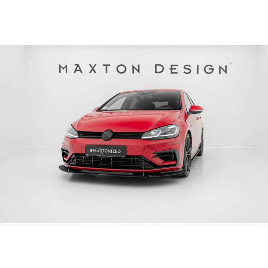 Maxton Design hybridní spoiler pod přední nárazník pro Volkswagen Golf R Mk7 Facelift, plast ABS bez povrchové úpravy