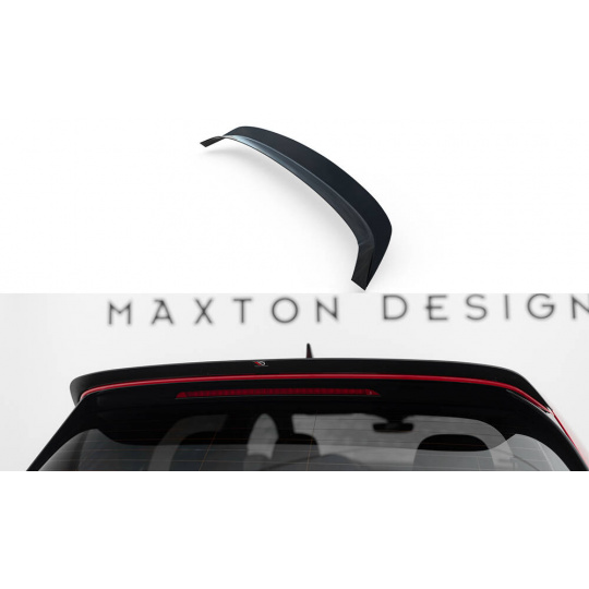 Maxton Design prodloužení spoileru ver.1 pro Volkswagen Golf R Mk7 Facelift, černý lesklý plast ABS