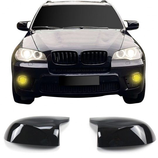 JOM kryty zrcátek M-Style BMW X5 E70 (2006-2013), černý lesk