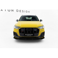 Maxton Design spoiler pod přední nárazník pro Audi Q7 Mk2 S-Line Facelift, černý lesklý plast ABS