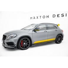 Maxton Design difuzory pod boční prahy ver.2 pro Mercedes GLA X156/AMG, černý lesklý plast ABS