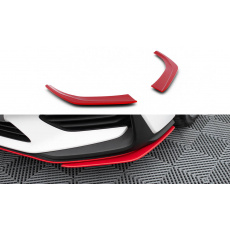 Maxton Design spoilery pod přední nárazník pro Hyundai i30 N Mk3, červený lesklý plast ABS