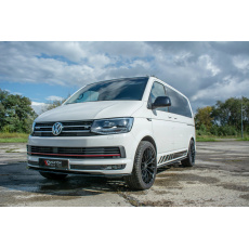 Maxton Design difuzory pod boční prahy pro Volkswagen T6, černý lesklý plast ABS