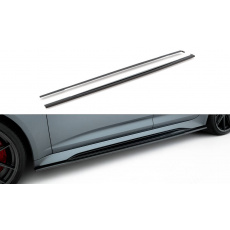 Maxton Design Carbon Division difuzory pod boční prahy pro Audi RS7 C8, materiál pravý karbon