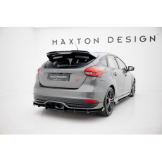 Maxton Design ''Street Pro'' difuzory pod boční prahy s křidélky pro Ford Focus ST Mk3 Facelift, plast ABS bez povrchové úpravy, s červenou linkou