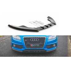 Maxton Design spoiler pod přední nárazník pro Audi S4 B8, černý lesklý plast ABS