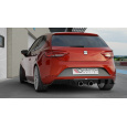 Maxton Design vložka zadního nárazníku ver.2 pro Seat Leon Cupra Mk3 Facelift, černý lesklý plast ABS, Hatchback