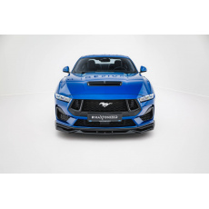 Maxton Design spoiler pod přední nárazník ver.2 pro Ford Mustang Mk7 GT, černý lesklý plast ABS