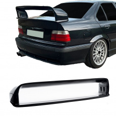 JOM GT spoiler BMW 3 E36 Coupe / sedan dvoudílný vč. adaptérů pro zvýšení, M-Style, černé lesklé provedení