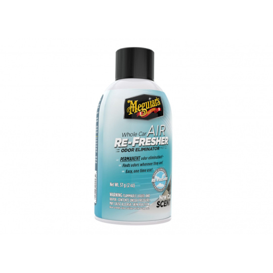 Meguiar's Air Re-Fresher Odor Eliminator - New Car Scent - čistič klimatizace + pohlcovač pachů + osvěžovač vzduchu, vůně nového auta, 57 g