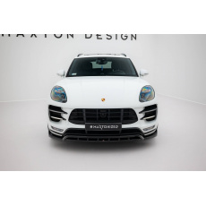 Maxton Design spoiler pod přední nárazník pro Porsche Macan Mk1, černý lesklý plast ABS, Turbo