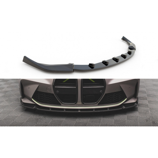 Maxton Design Carbon Division spoiler pod přední nárazník ver.1 pro BMW M3 G80, materiál pravý karbon